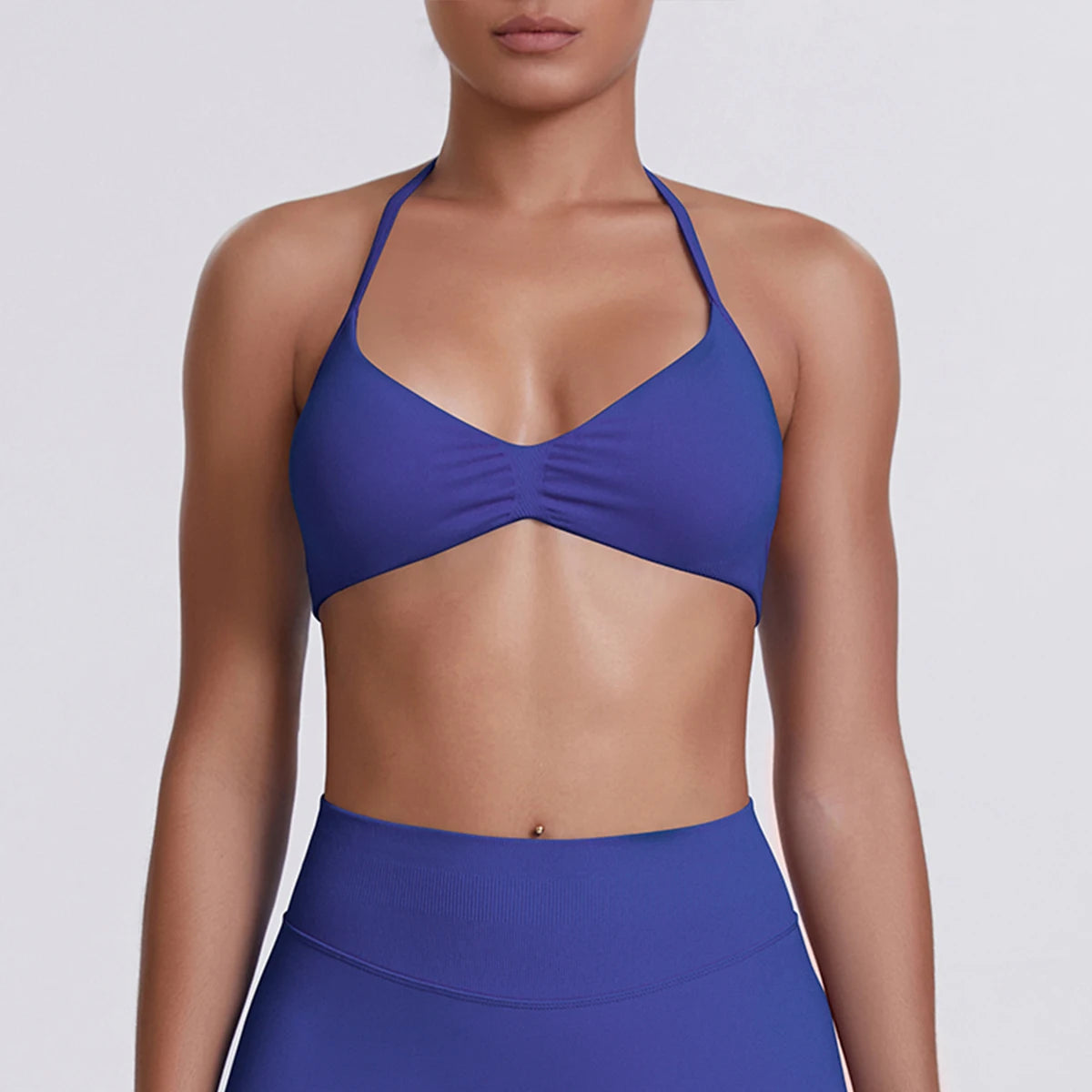 ZENVY SculptStrap™ Backless Sports Bra – Breathable Neck Strap Yoga & Workout Top