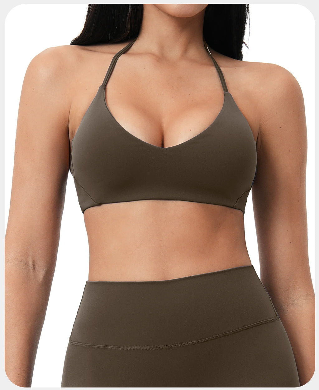 ZENVY FlexHalter™ Shockproof Sports Bra – Breathable Halter Yoga & Fitness Crop Top