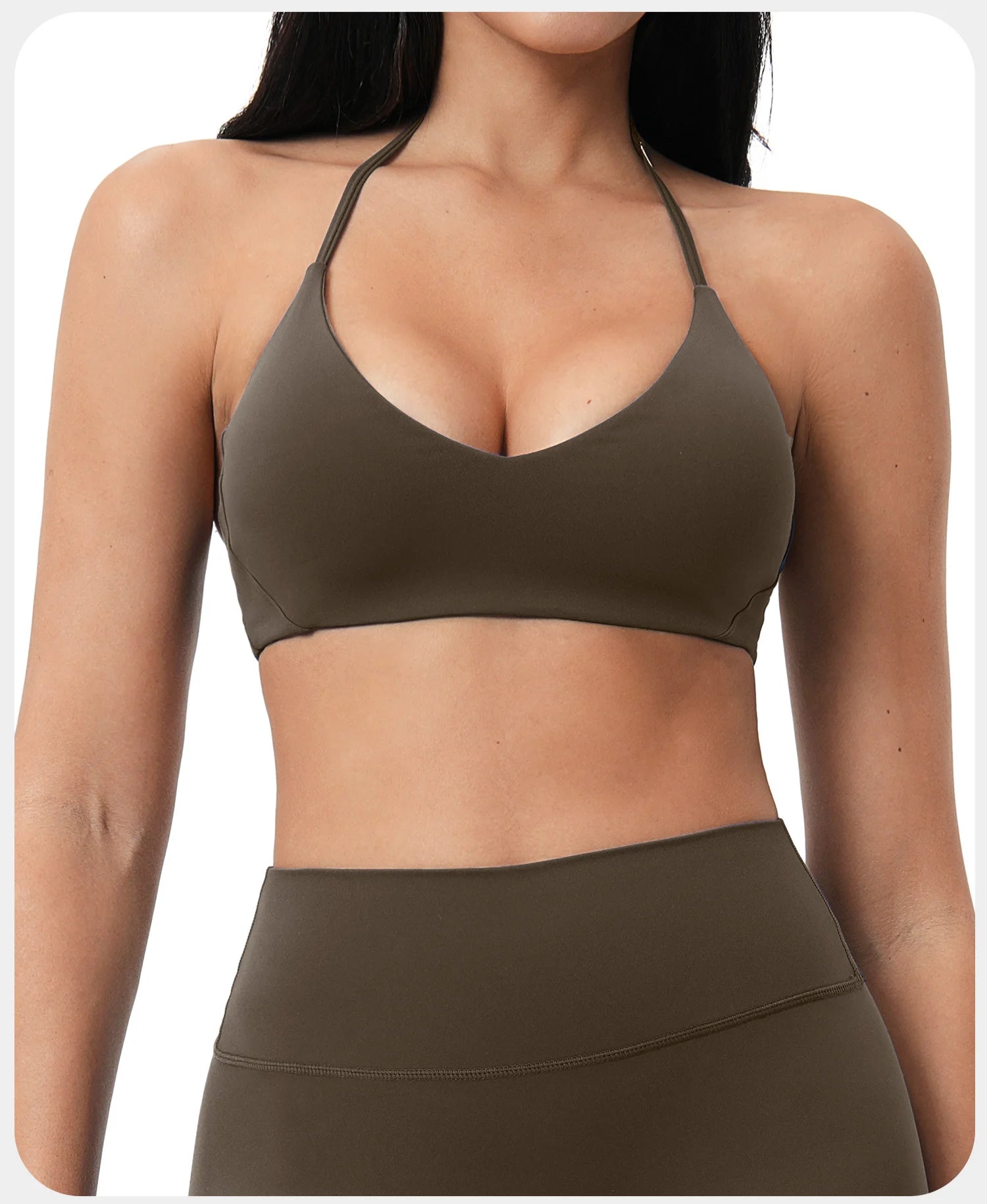 ZENVY FlexHalter™ Shockproof Sports Bra – Breathable Halter Yoga & Fitness Crop Top