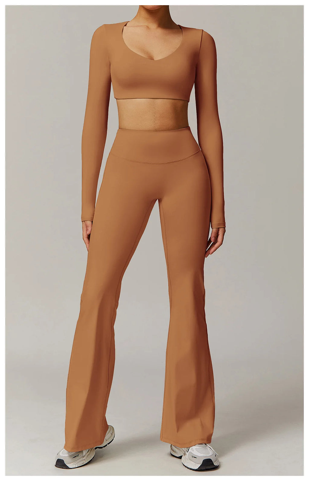 ZENVY Sculpt Flare High-Waist Leggings – Butt-Lifting Wide Leg Yoga Pants