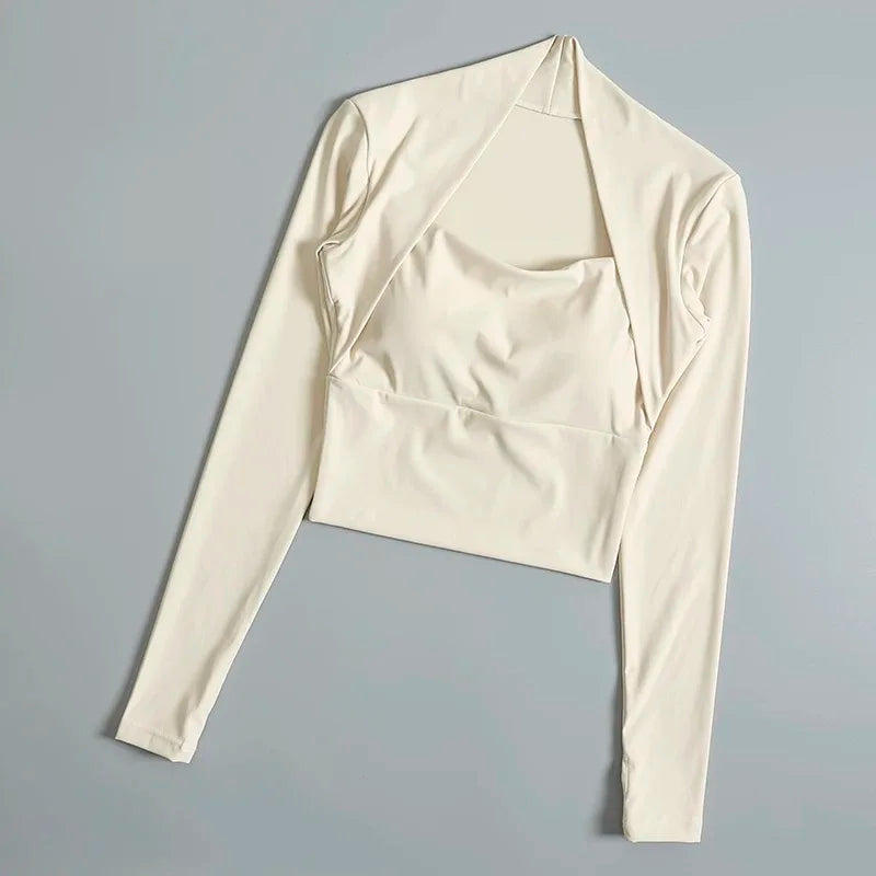 ZENVY Sculpt Long Sleeve Sports Top – Waist-Contouring Fitness & Yoga Shirt