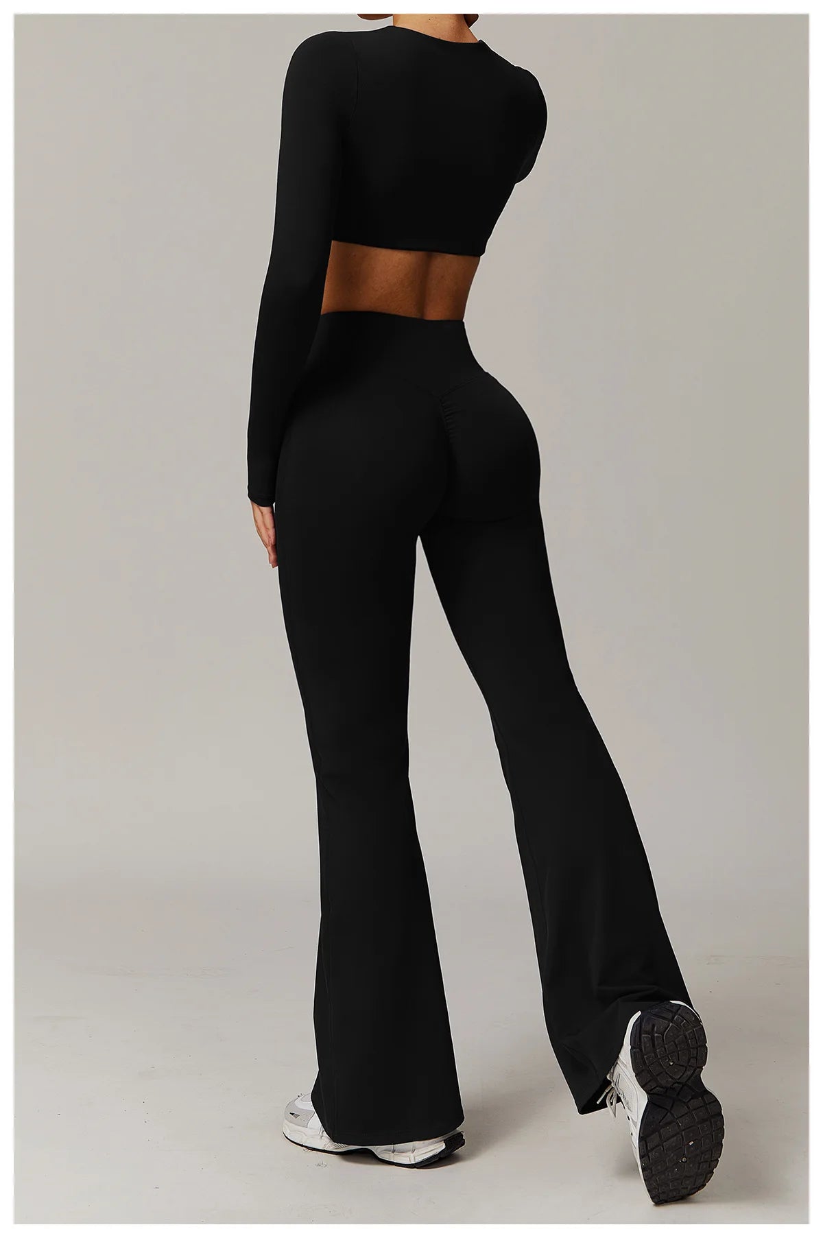 ZENVY Sculpt Flare High-Waist Leggings – Butt-Lifting Wide Leg Yoga Pants