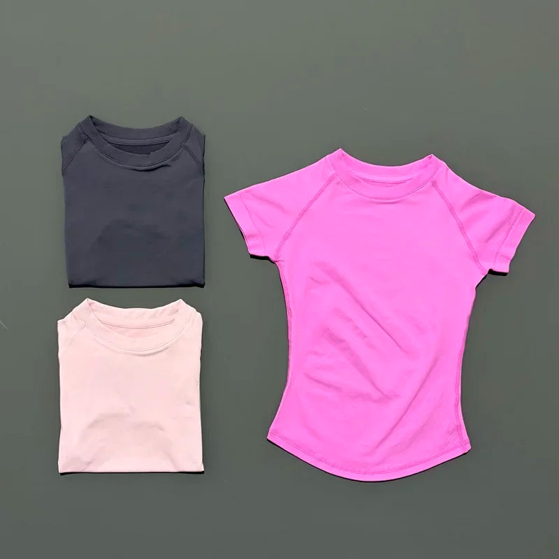 ZENVY Seamless Short Sleeve Women’s Yoga Top – Slim Fit Gym, Running & Fitness Active Tee