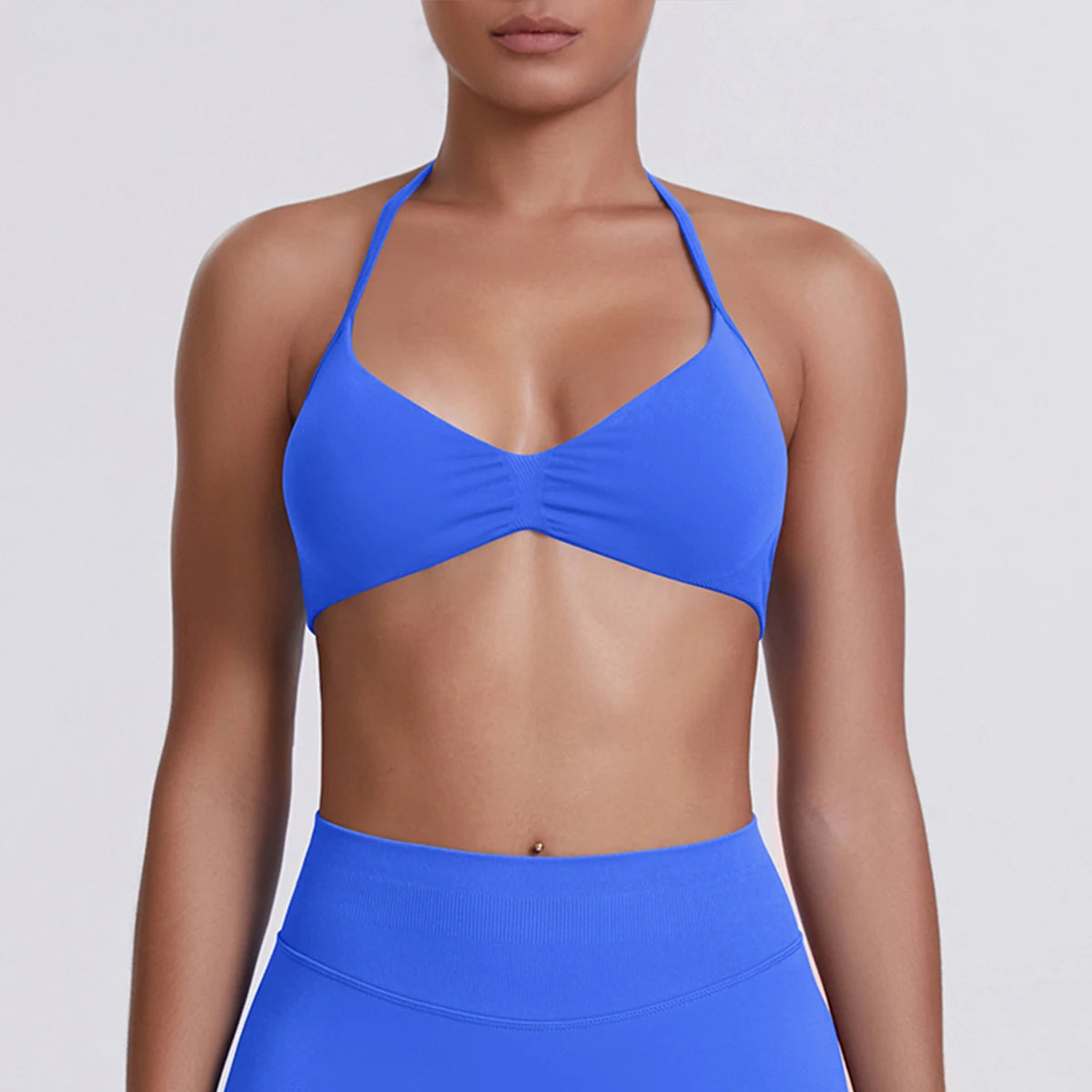 ZENVY SculptStrap™ Backless Sports Bra – Breathable Neck Strap Yoga & Workout Top