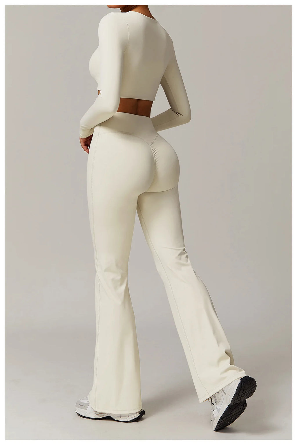 ZENVY Sculpt Flare High-Waist Leggings – Butt-Lifting Wide Leg Yoga Pants