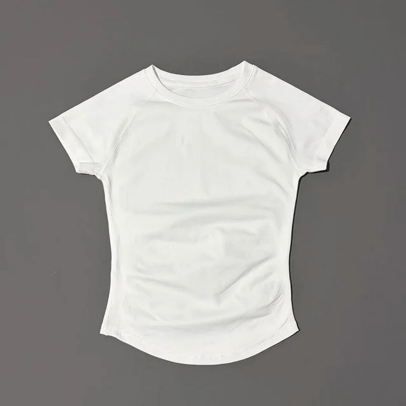 ZENVY Seamless Short Sleeve Women’s Yoga Top – Slim Fit Gym, Running & Fitness Active Tee
