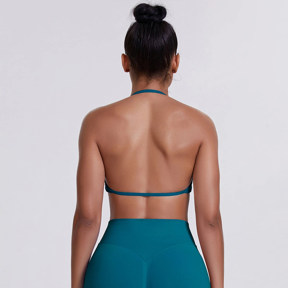 ZENVY SculptStrap™ Backless Sports Bra – Breathable Neck Strap Yoga & Workout Top
