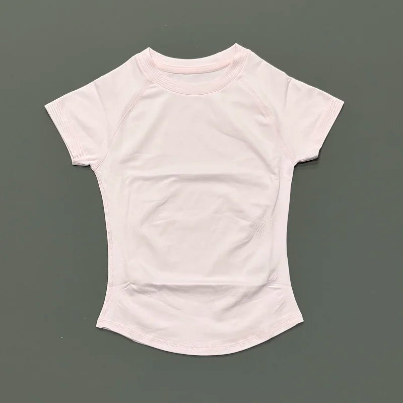 ZENVY Seamless Short Sleeve Women’s Yoga Top – Slim Fit Gym, Running & Fitness Active Tee