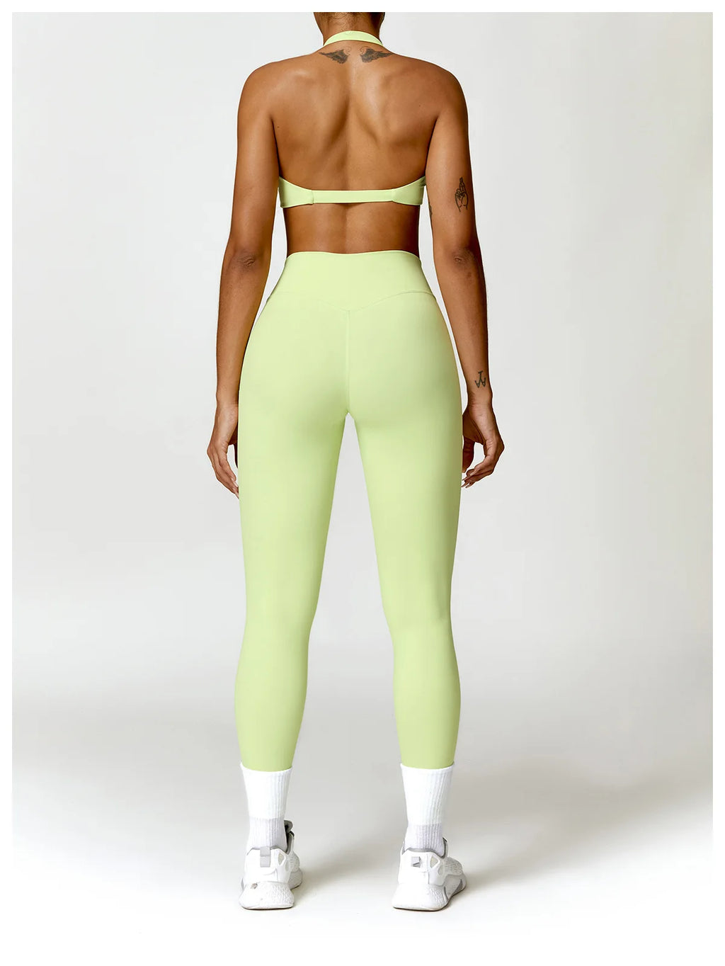 ZENVY Sculpt Halter Sports Bra – Push Up Open Back Fitness Top