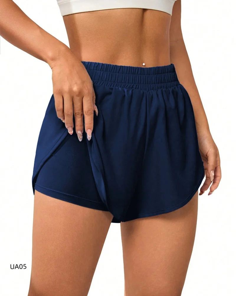 ZENVY 2-in-1 Flowy Performance Shorts – Quick-Dry Running & Gym Activewear