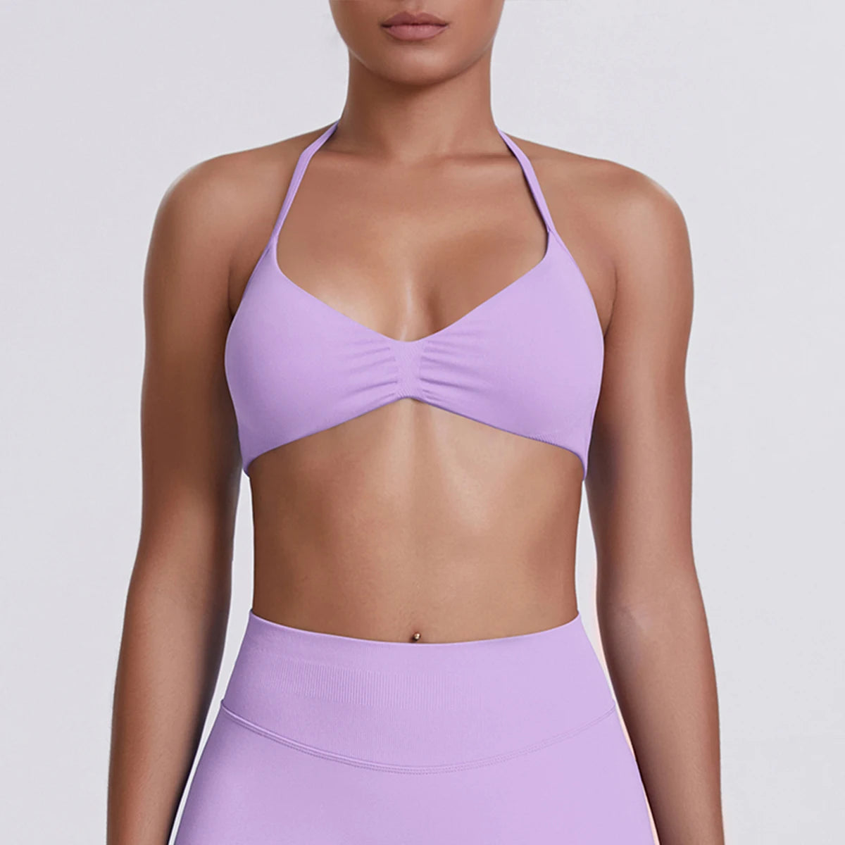 ZENVY SculptStrap™ Backless Sports Bra – Breathable Neck Strap Yoga & Workout Top
