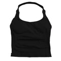 ZENVY Women’s Seamless Strappy Gym Crop Top – Padded Backless Sports Bra Tank for Yoga & Fitness