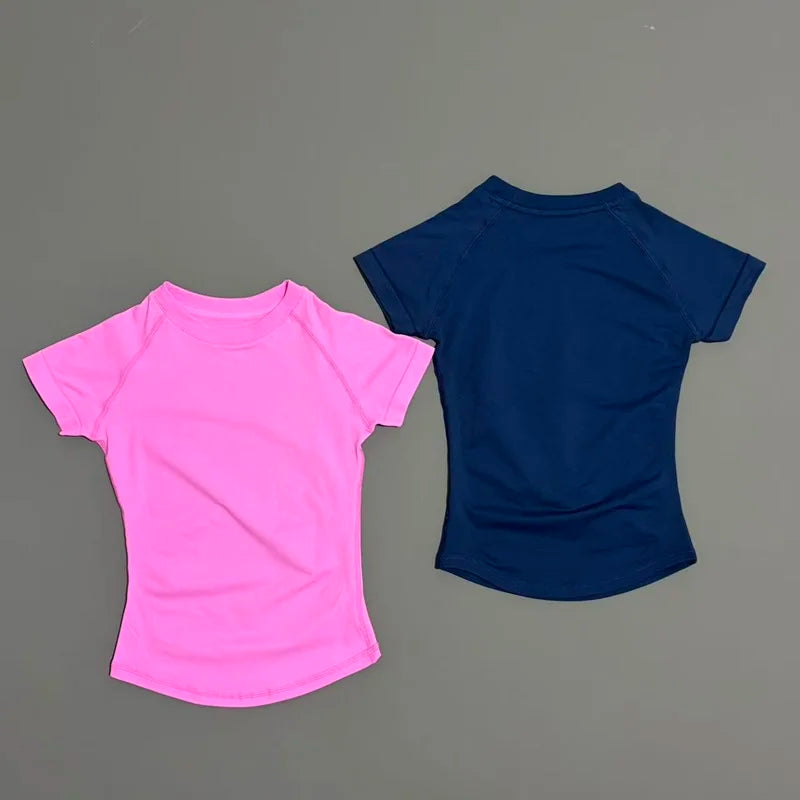 ZENVY Seamless Short Sleeve Women’s Yoga Top – Slim Fit Gym, Running & Fitness Active Tee