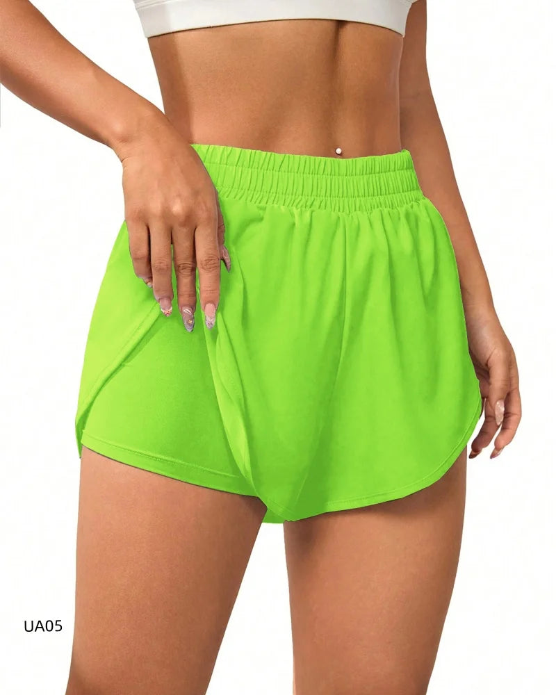 ZENVY 2-in-1 Flowy Performance Shorts – Quick-Dry Running & Gym Activewear