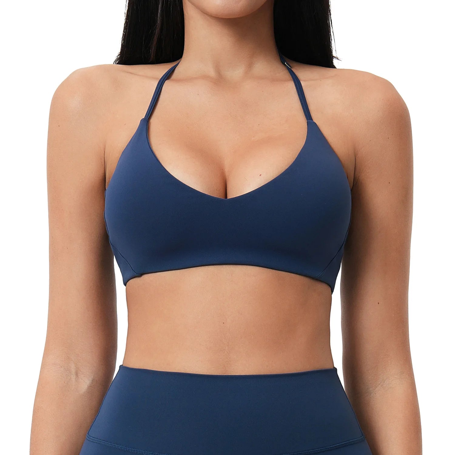 ZENVY FlexHalter™ Shockproof Sports Bra – Breathable Halter Yoga & Fitness Crop Top