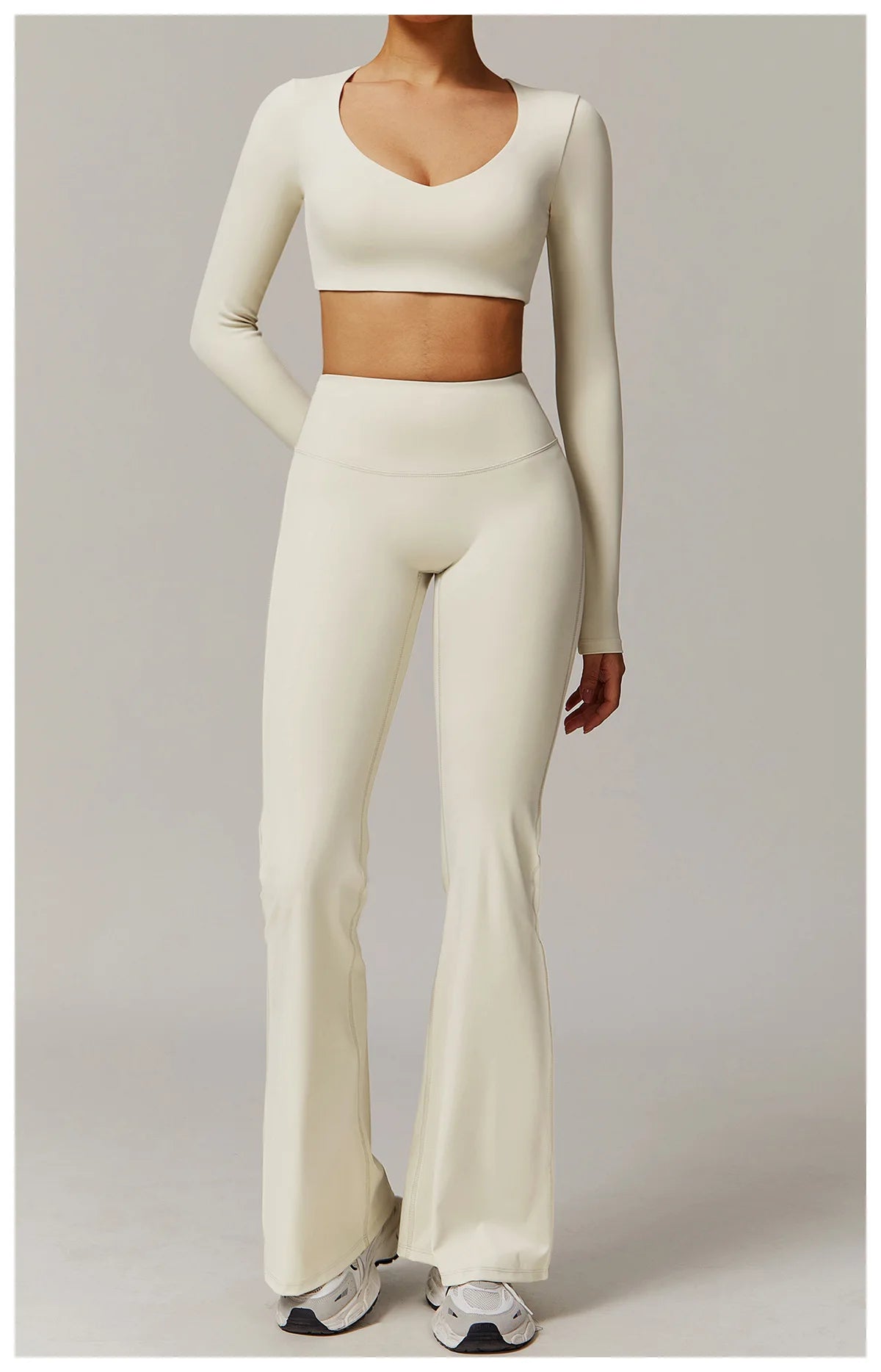 ZENVY Sculpt Flare High-Waist Leggings – Butt-Lifting Wide Leg Yoga Pants