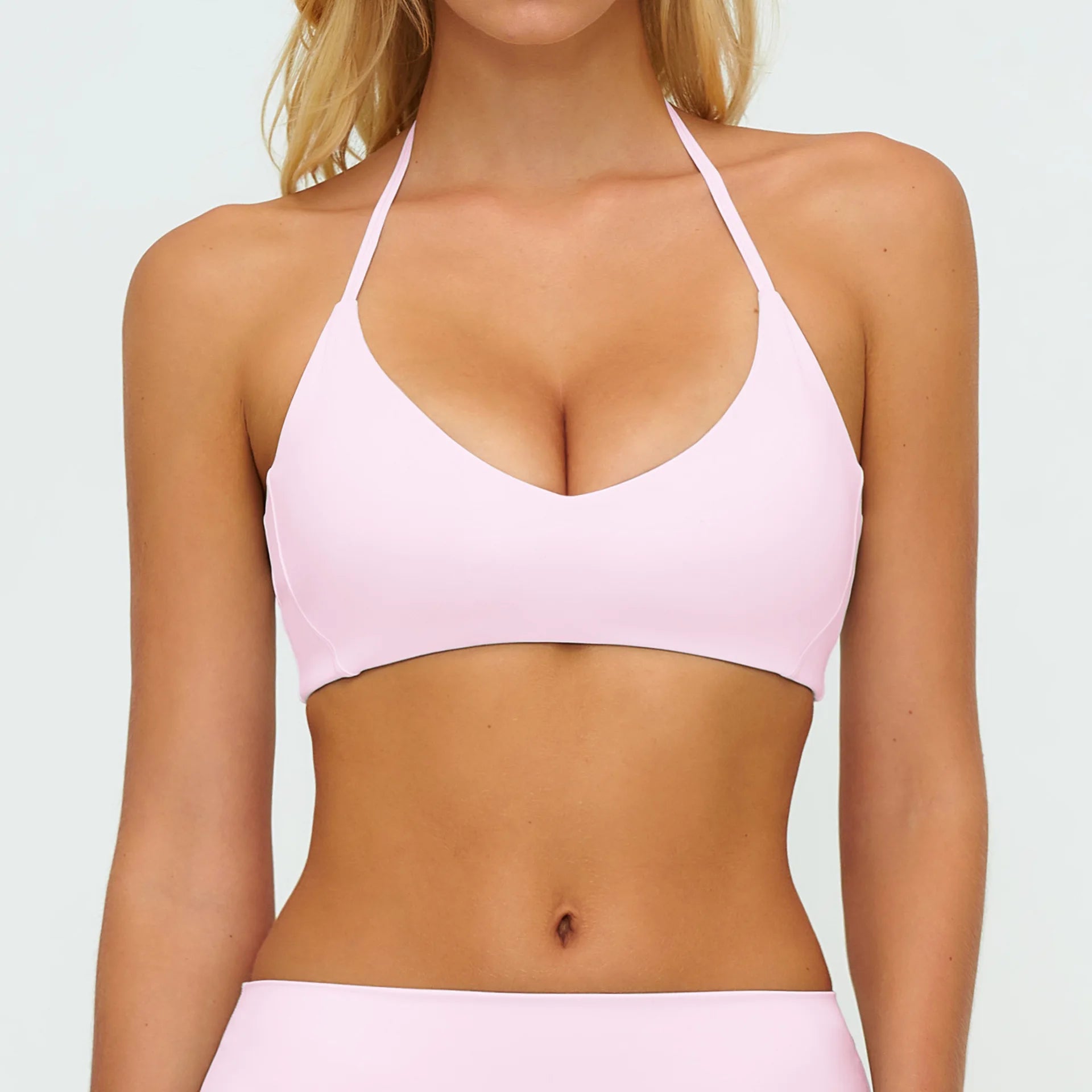 ZENVY FlexHalter™ Shockproof Sports Bra – Breathable Halter Yoga & Fitness Crop Top