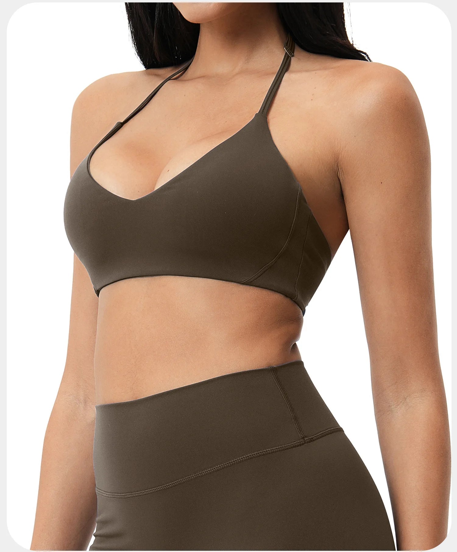 ZENVY FlexHalter™ Shockproof Sports Bra – Breathable Halter Yoga & Fitness Crop Top