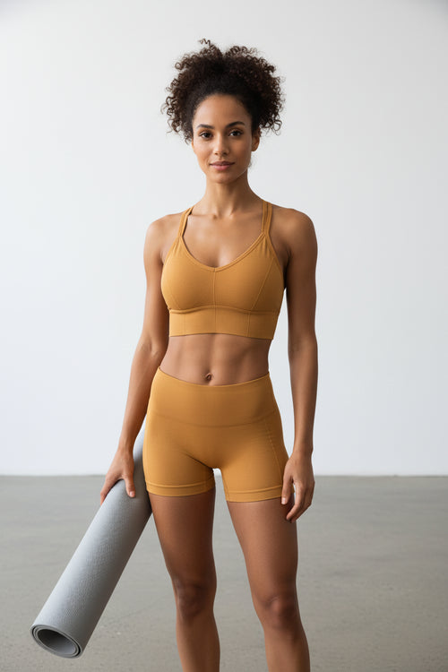 ZENVY CrossFlex™ Back-Strap Sports Bra – Push-Up Seamless Yoga & Fitness Tank Top