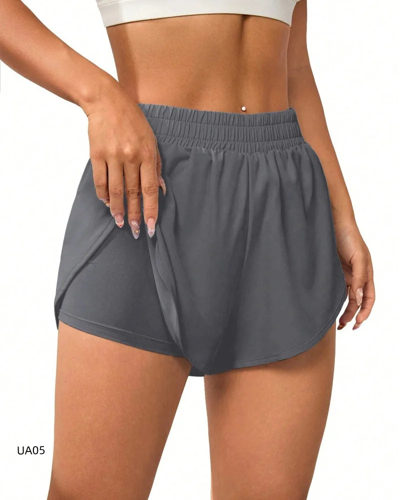 ZENVY 2-in-1 Flowy Performance Shorts – Quick-Dry Running & Gym Activewear
