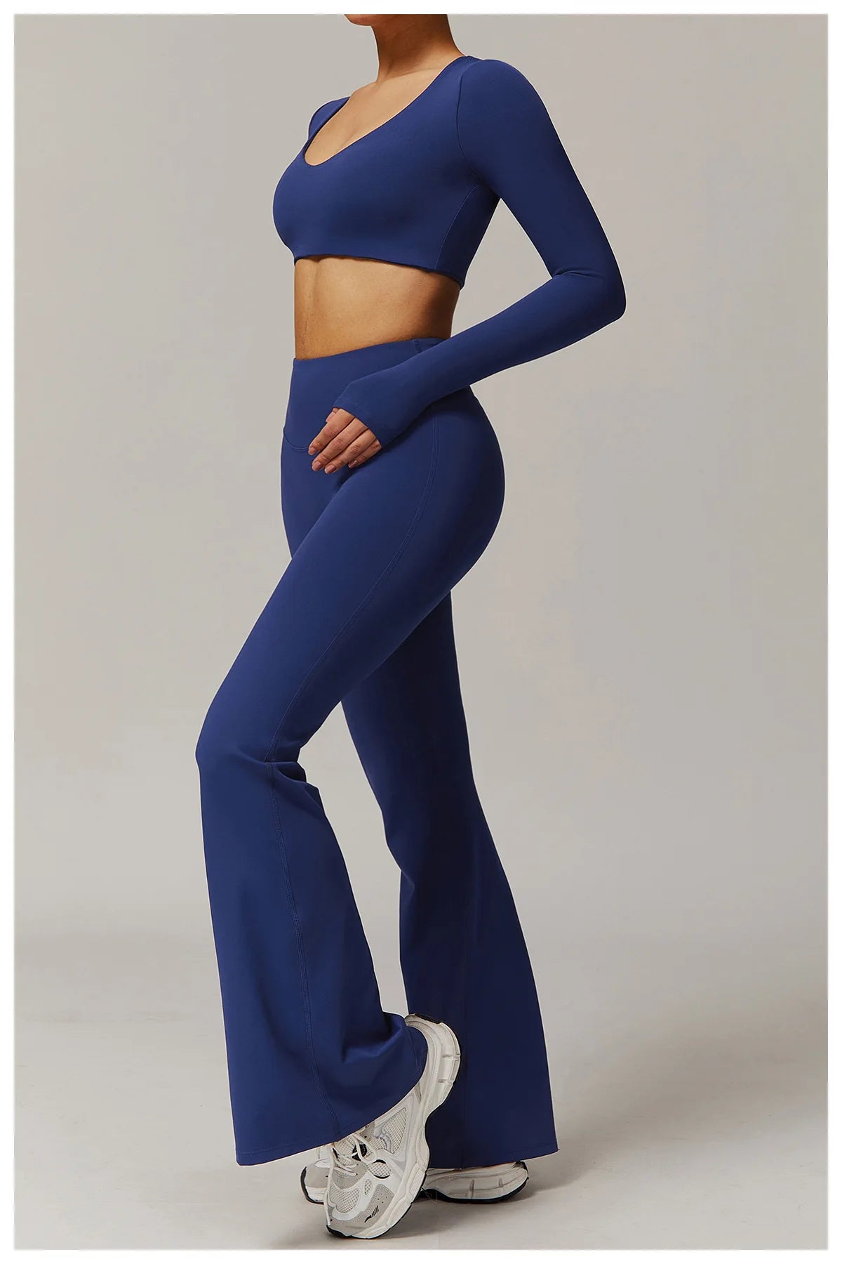 ZENVY Sculpt Flare High-Waist Leggings – Butt-Lifting Wide Leg Yoga Pants