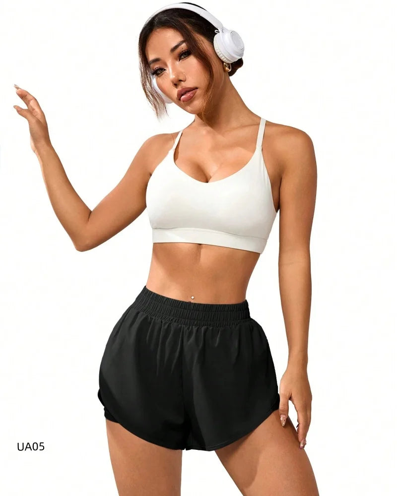 ZENVY 2-in-1 Flowy Performance Shorts – Quick-Dry Running & Gym Activewear