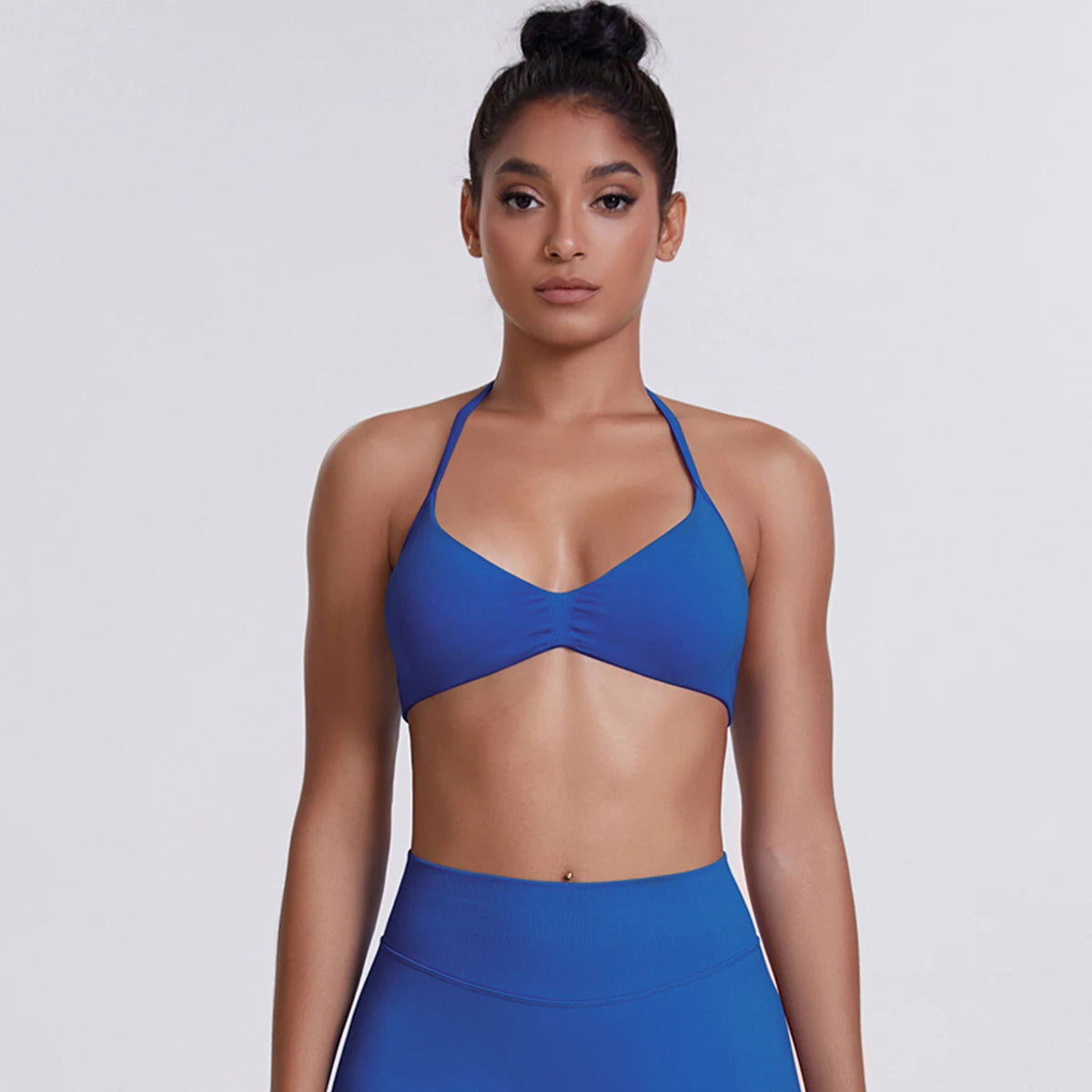 ZENVY SculptStrap™ Backless Sports Bra – Breathable Neck Strap Yoga & Workout Top