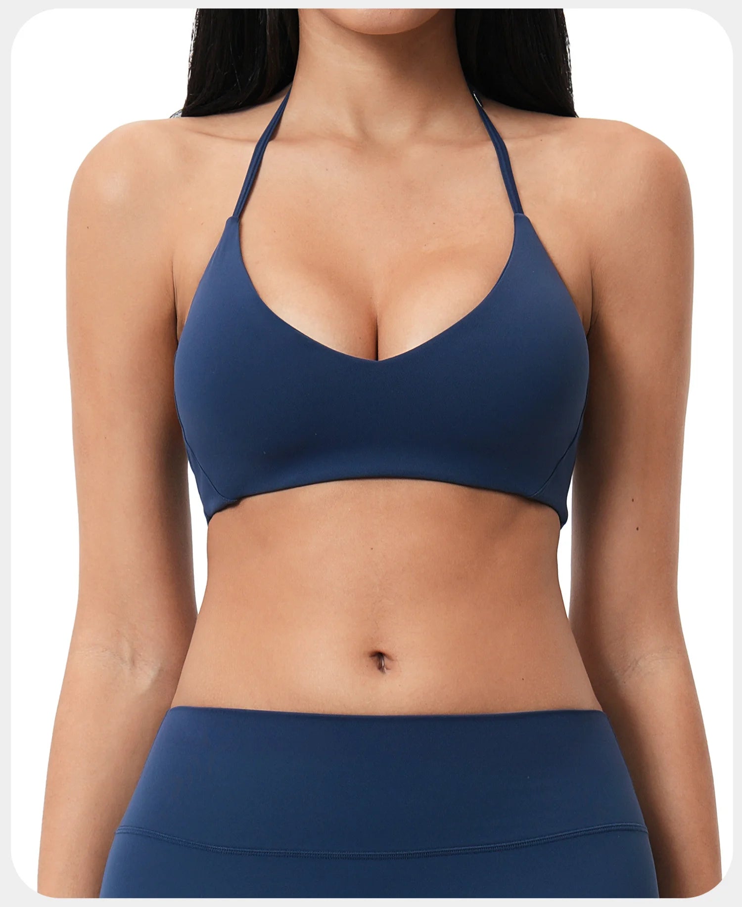 ZENVY FlexHalter™ Shockproof Sports Bra – Breathable Halter Yoga & Fitness Crop Top