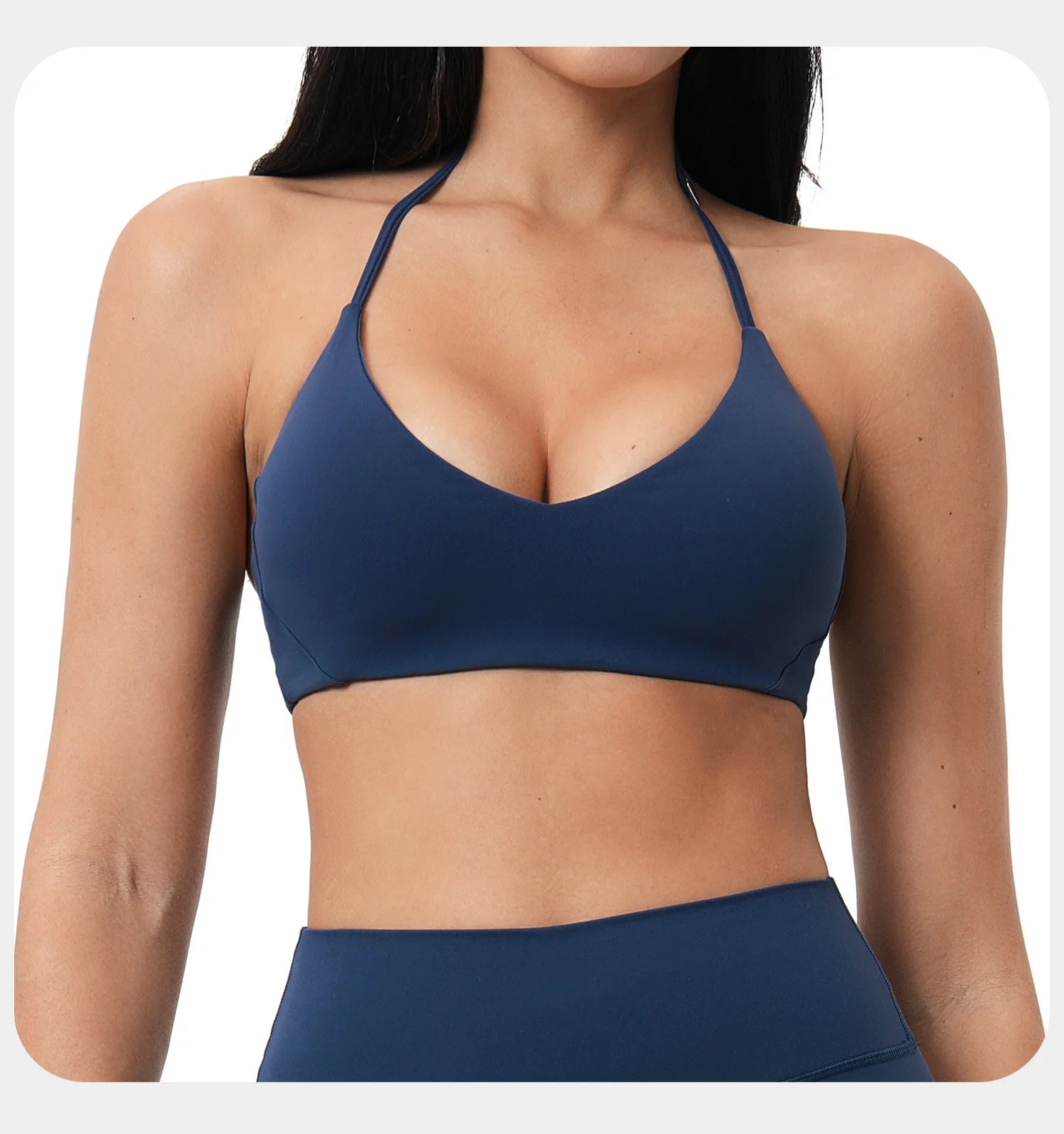 ZENVY FlexHalter™ Shockproof Sports Bra – Breathable Halter Yoga & Fitness Crop Top
