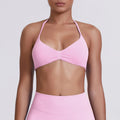 ZENVY SculptStrap™ Backless Sports Bra – Breathable Neck Strap Yoga & Workout Top