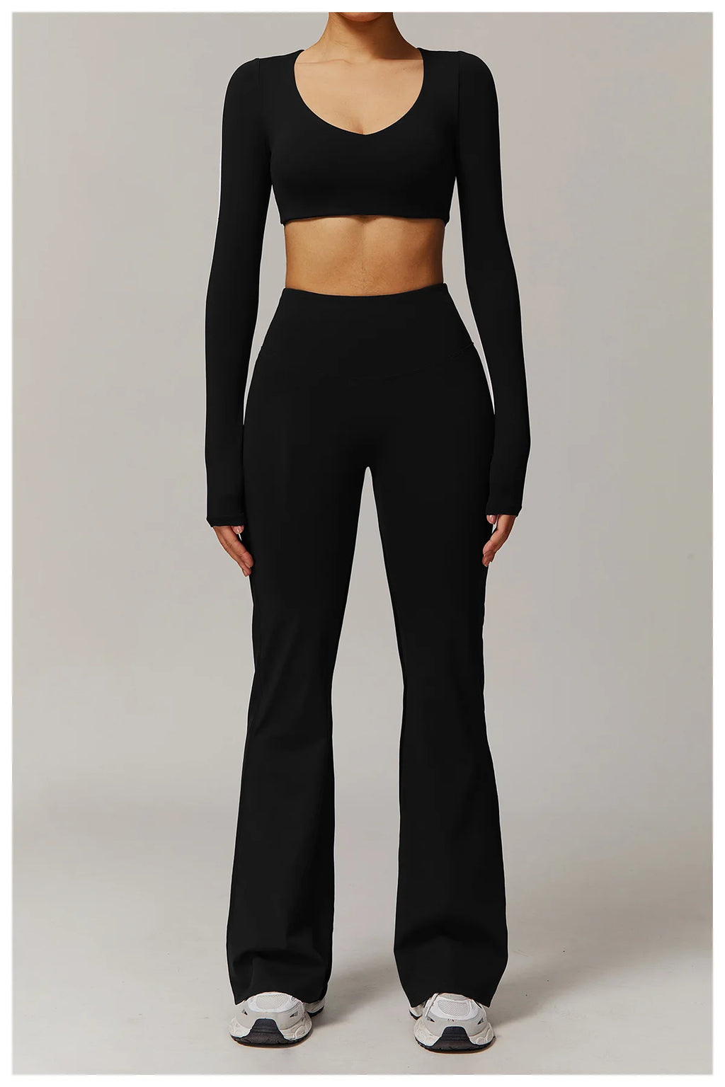 ZENVY Sculpt Flare High-Waist Leggings – Butt-Lifting Wide Leg Yoga Pants