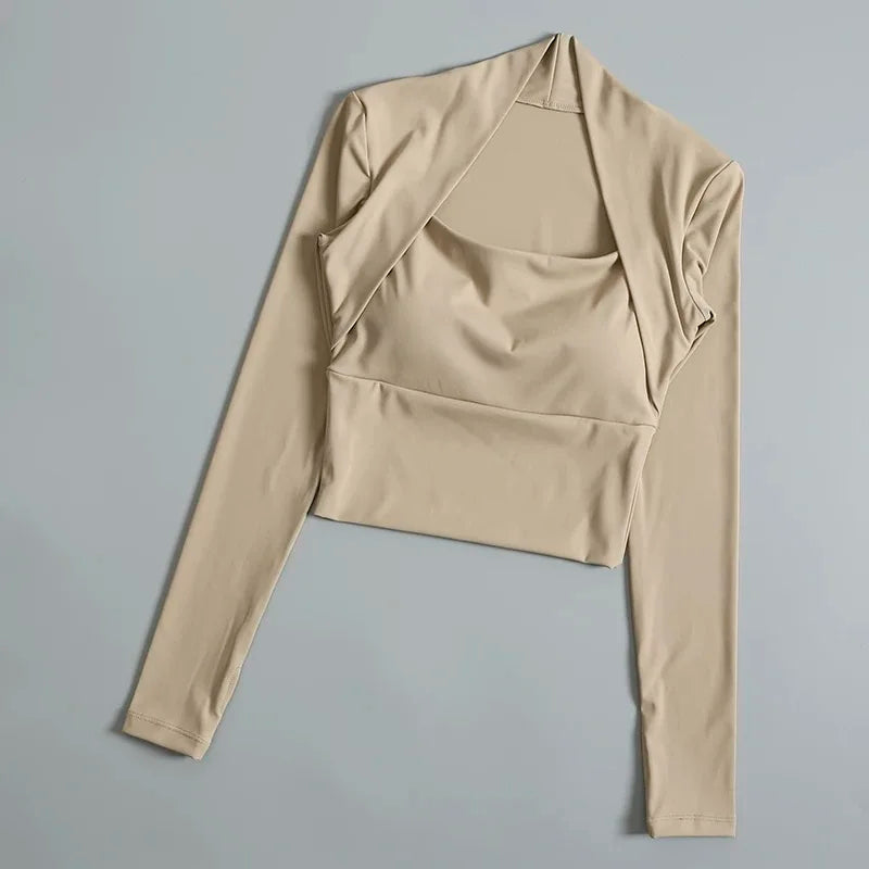 ZENVY Sculpt Long Sleeve Sports Top – Waist-Contouring Fitness & Yoga Shirt