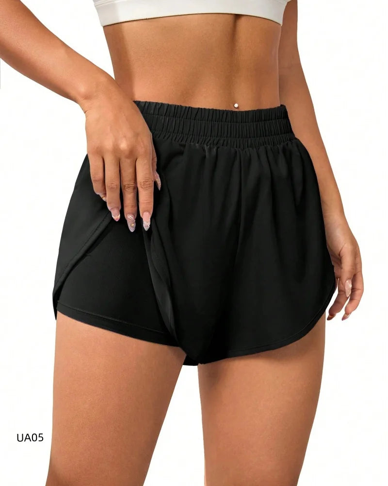 ZENVY 2-in-1 Flowy Performance Shorts – Quick-Dry Running & Gym Activewear