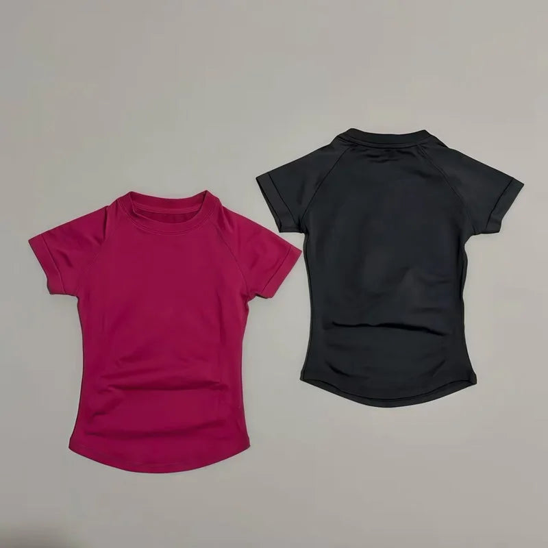ZENVY Seamless Short Sleeve Women’s Yoga Top – Slim Fit Gym, Running & Fitness Active Tee