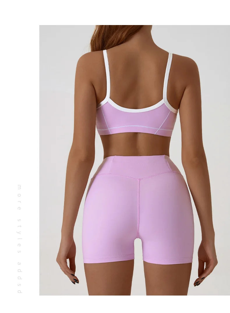 ZENVY CurveFit Contrast Sports Bra – Stylish Full Support Active Bra