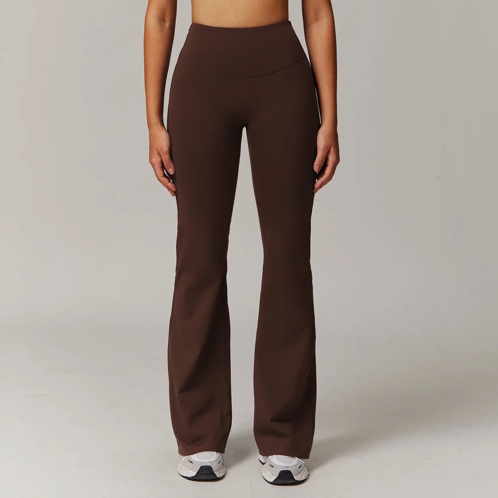 ZENVY Sculpt Flare High-Waist Leggings – Butt-Lifting Wide Leg Yoga Pants