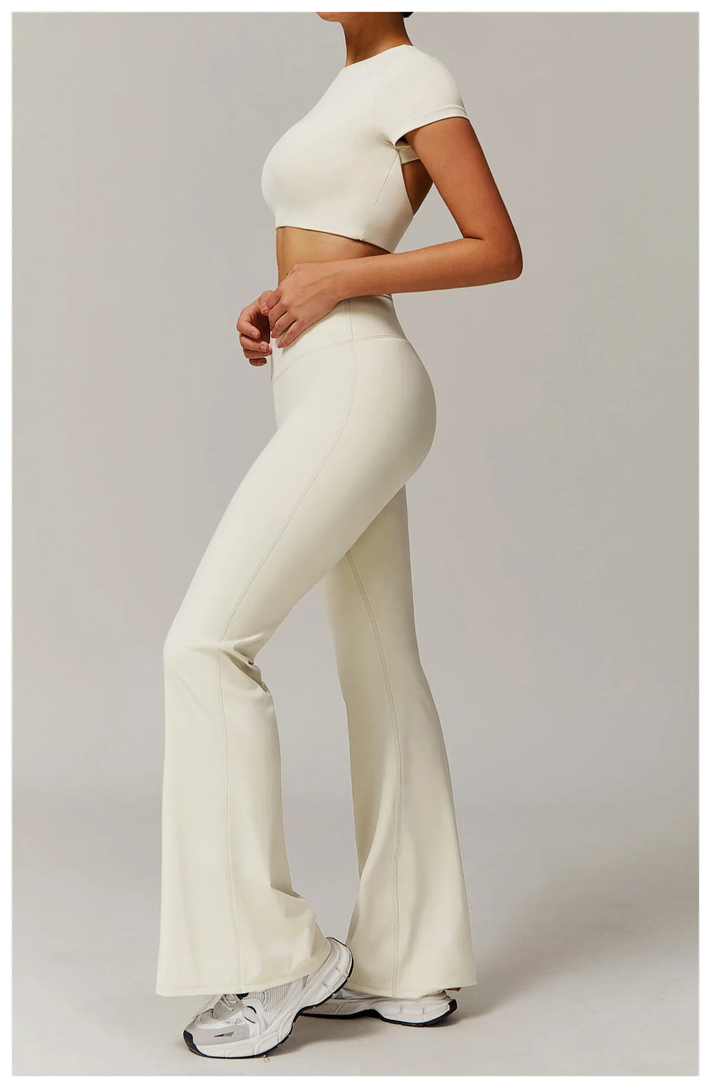 ZENVY Sculpt Flare High-Waist Leggings – Butt-Lifting Wide Leg Yoga Pants
