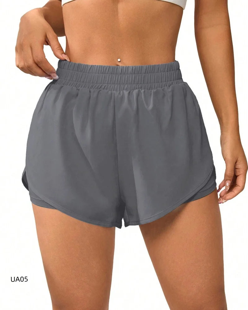 ZENVY 2-in-1 Flowy Performance Shorts – Quick-Dry Running & Gym Activewear