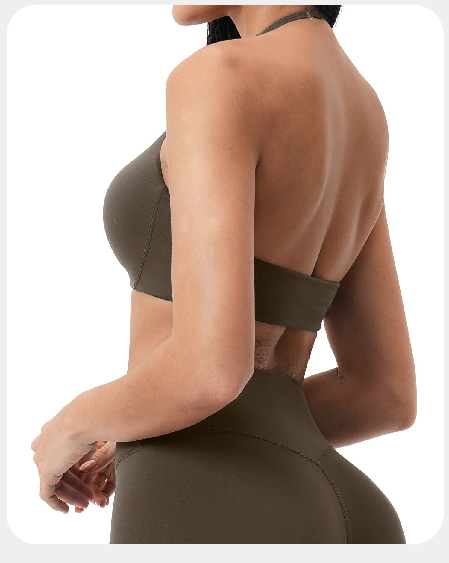ZENVY FlexHalter™ Shockproof Sports Bra – Breathable Halter Yoga & Fitness Crop Top