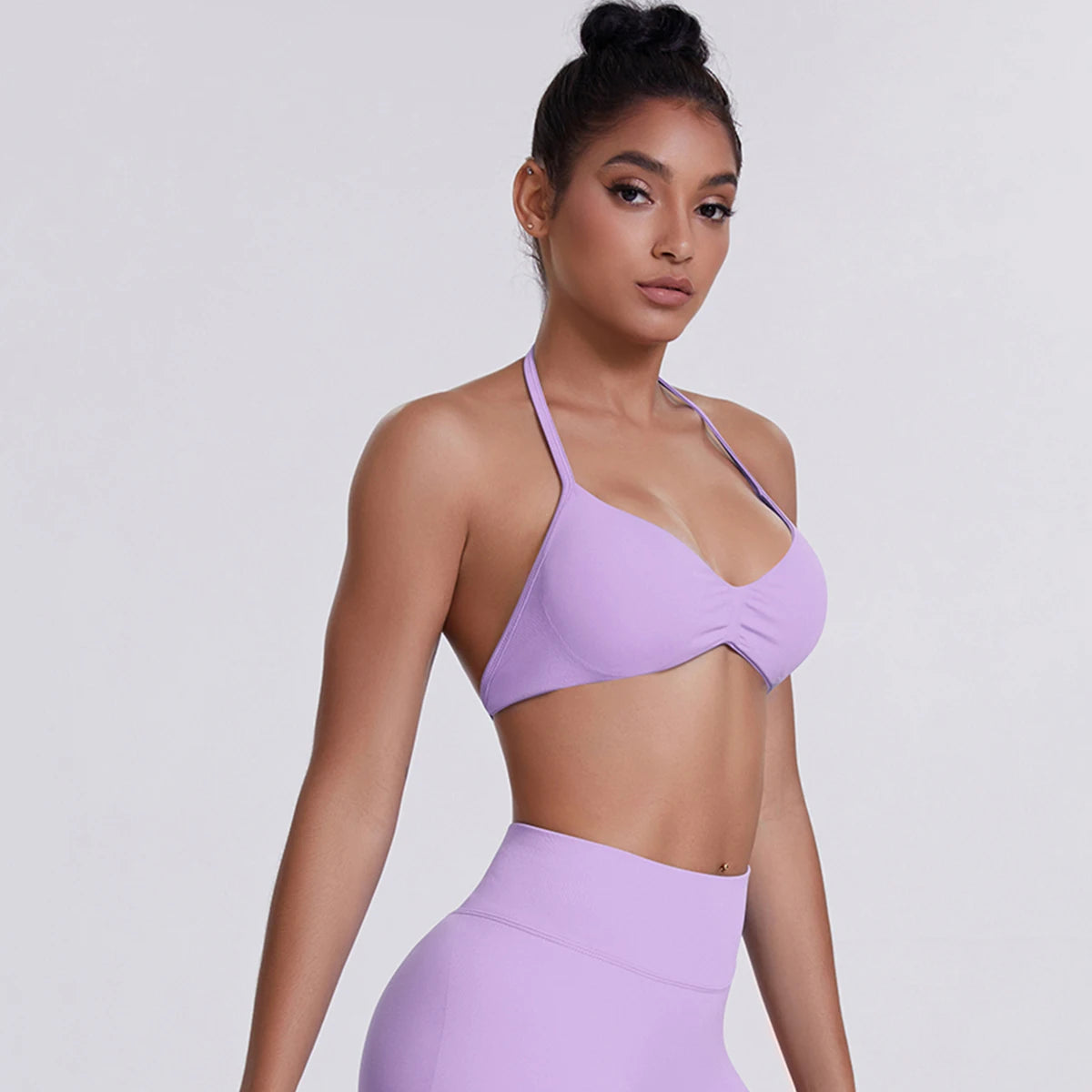 ZENVY SculptStrap™ Backless Sports Bra – Breathable Neck Strap Yoga & Workout Top