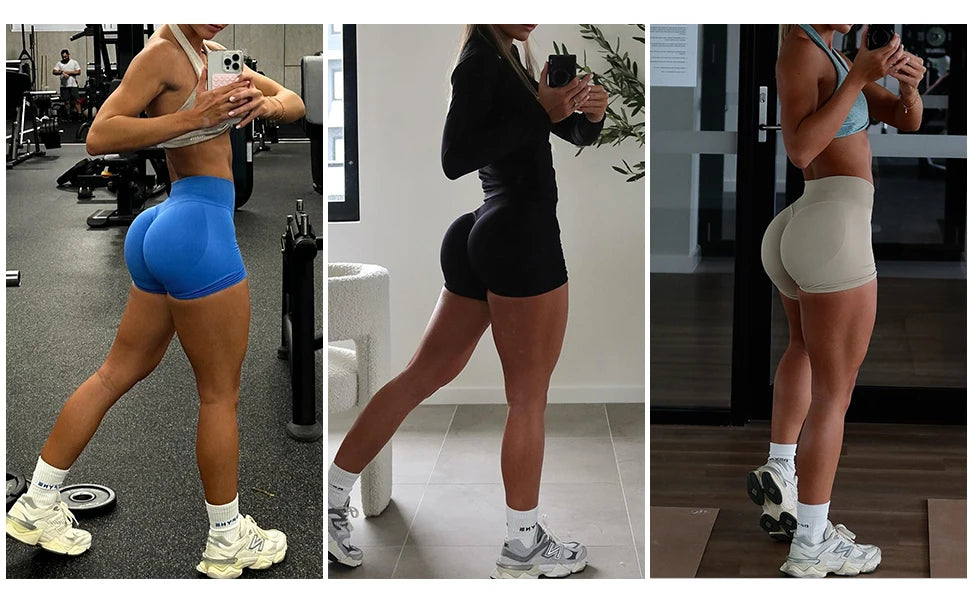 ZENVY SculptLift™ Seamless Scrunch Booty Shorts – High Waist Butt Lifting