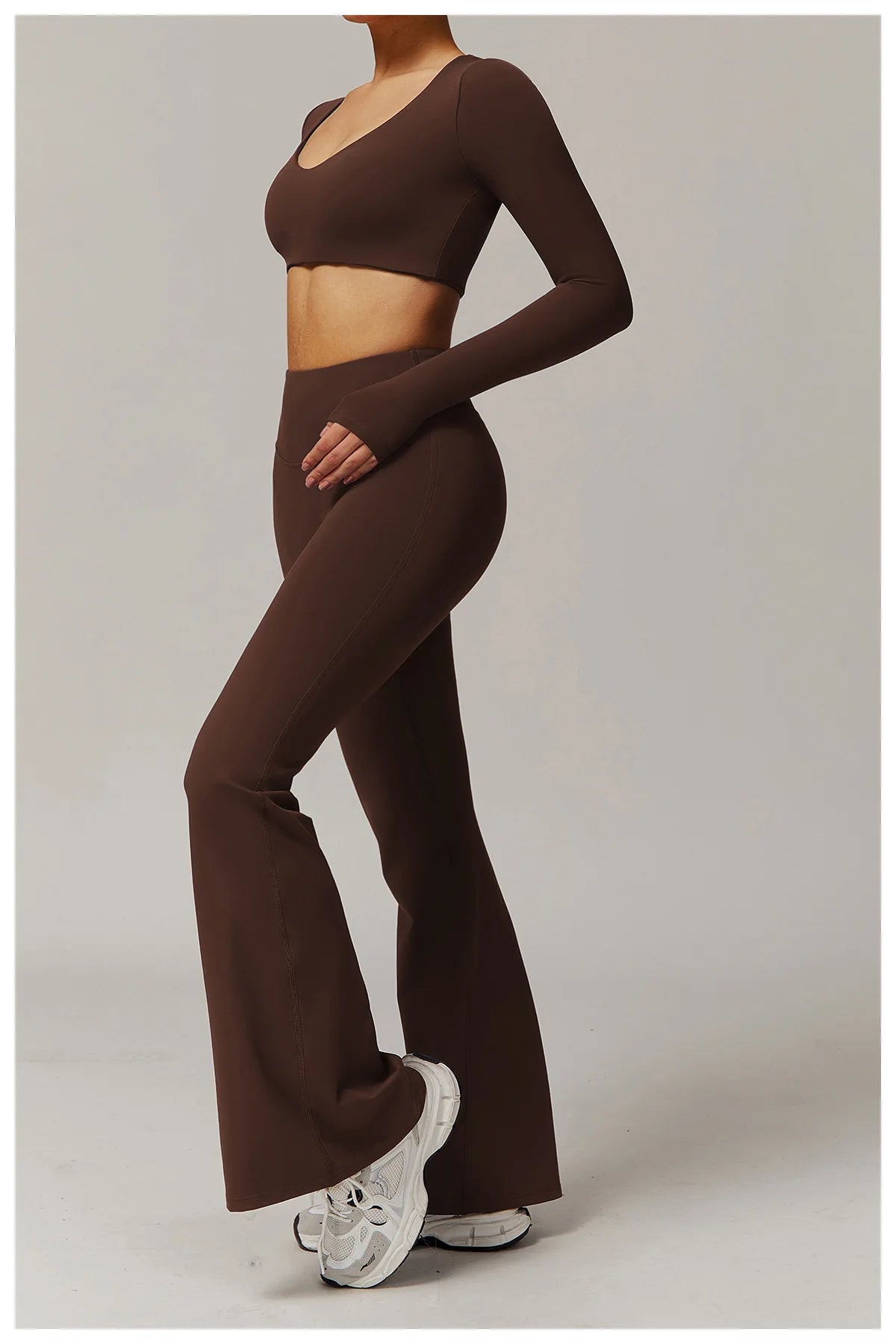 ZENVY Sculpt Flare High-Waist Leggings – Butt-Lifting Wide Leg Yoga Pants