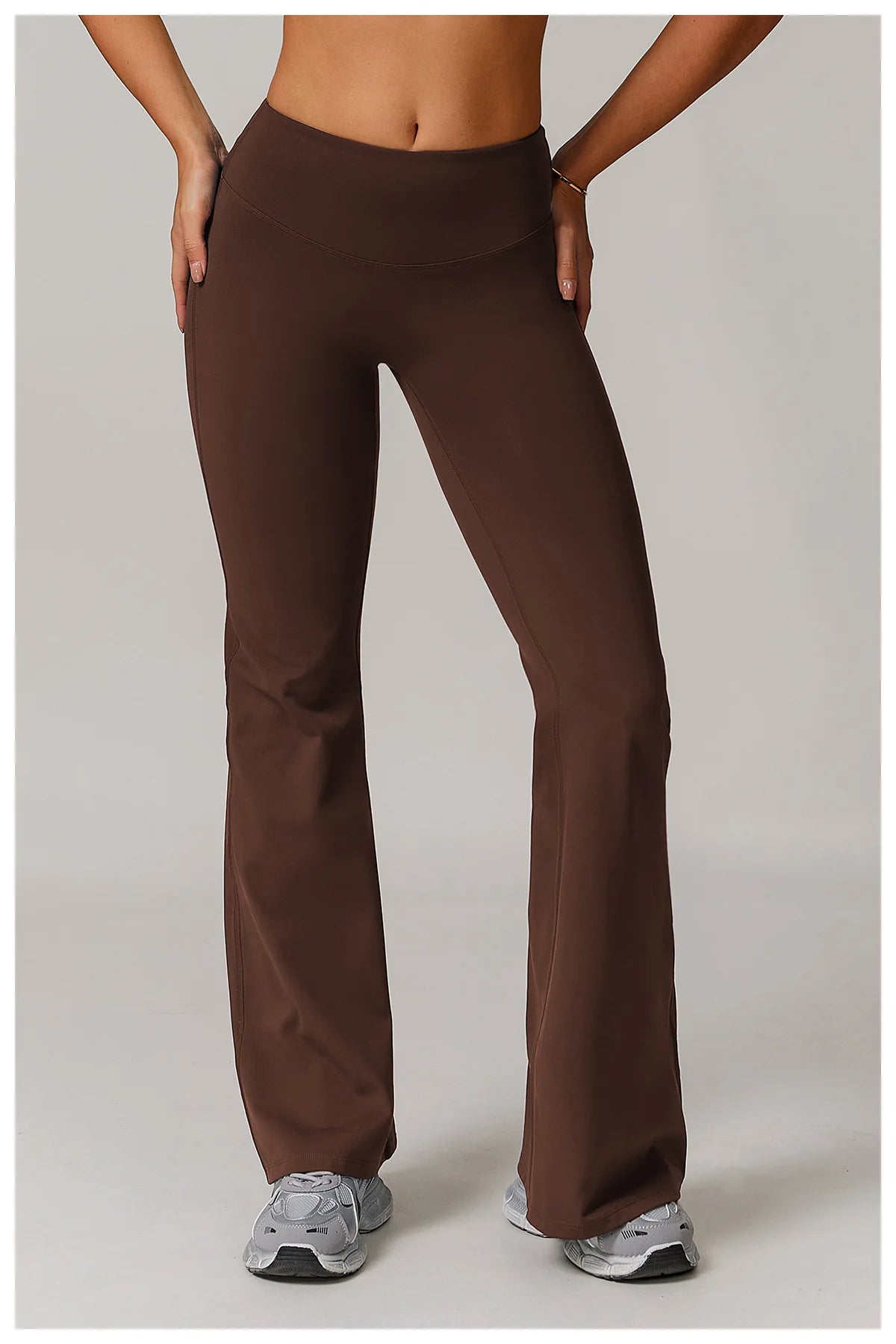 ZENVY Sculpt Flare High-Waist Leggings – Butt-Lifting Wide Leg Yoga Pants
