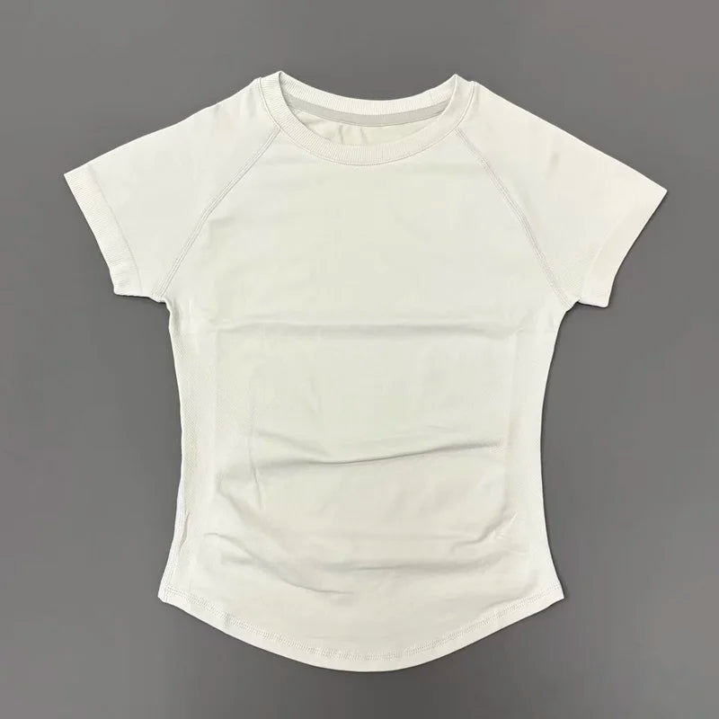 ZENVY Seamless Short Sleeve Women’s Yoga Top – Slim Fit Gym, Running & Fitness Active Tee