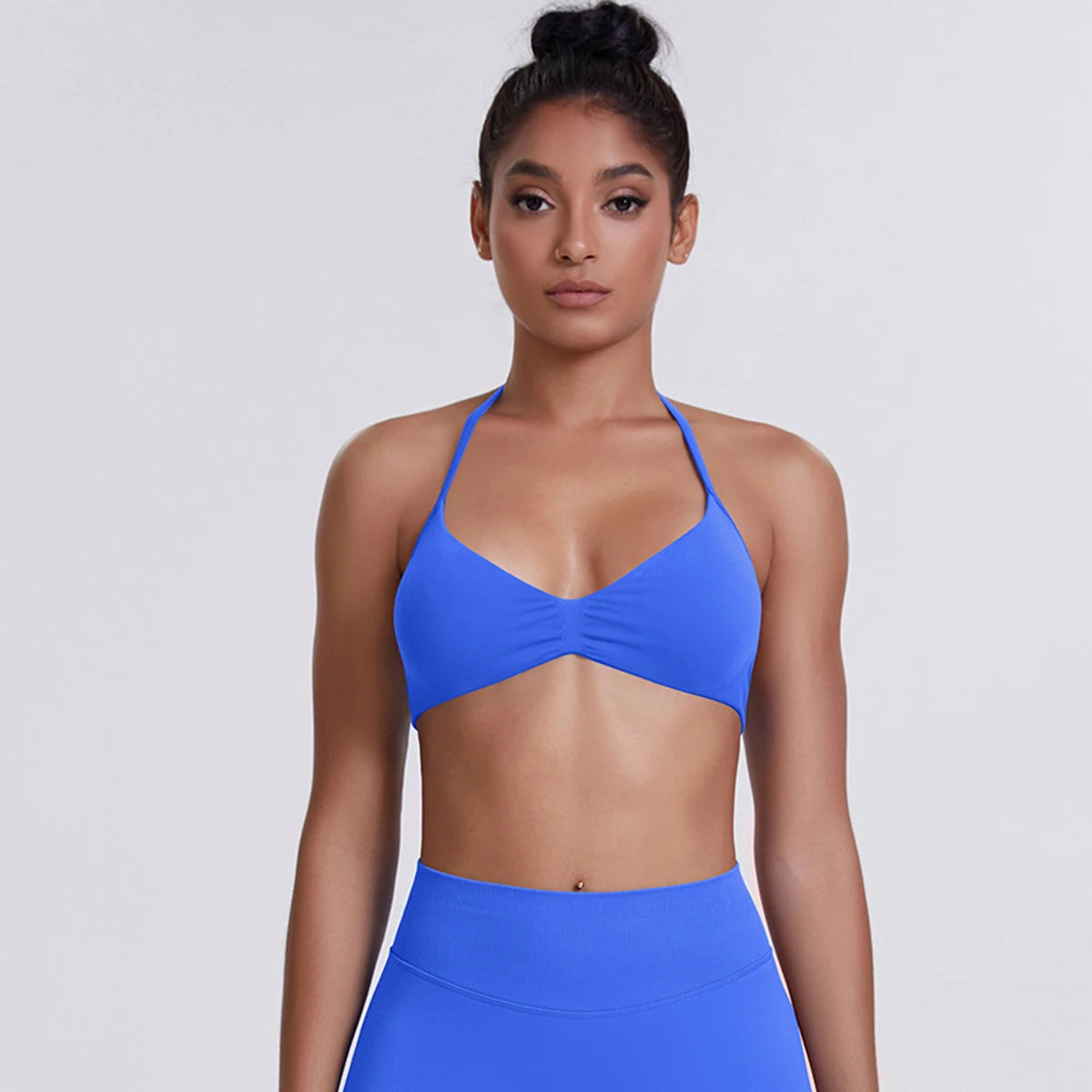 ZENVY SculptStrap™ Backless Sports Bra – Breathable Neck Strap Yoga & Workout Top