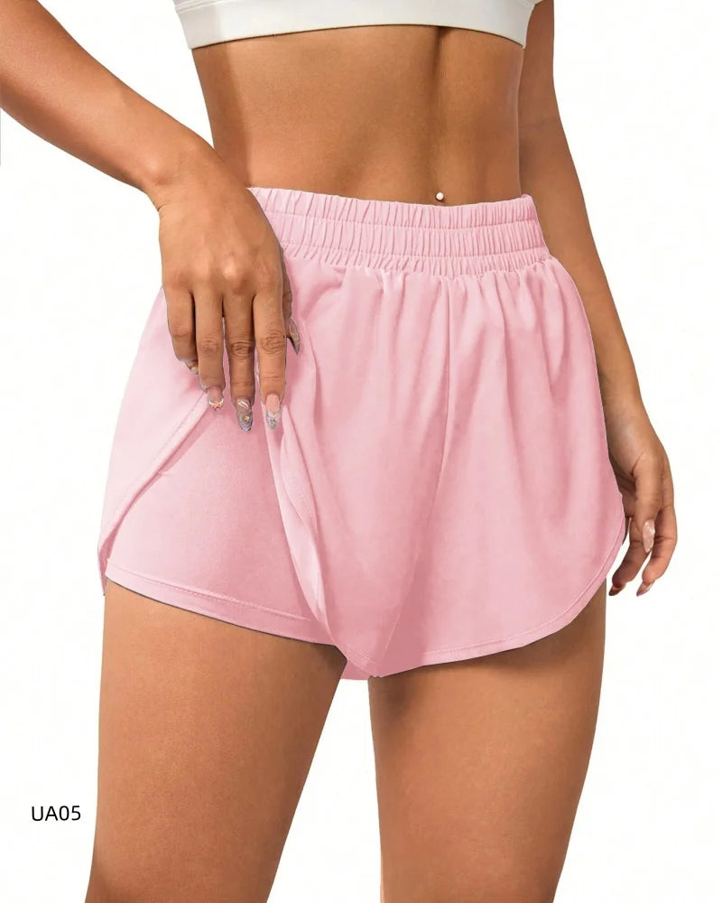 ZENVY 2-in-1 Flowy Performance Shorts – Quick-Dry Running & Gym Activewear