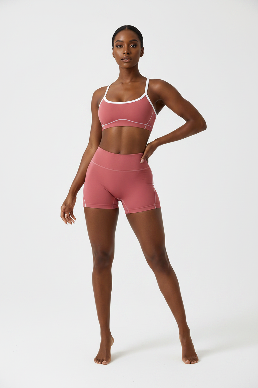 CurveFit Contrast Bra – Rose Red